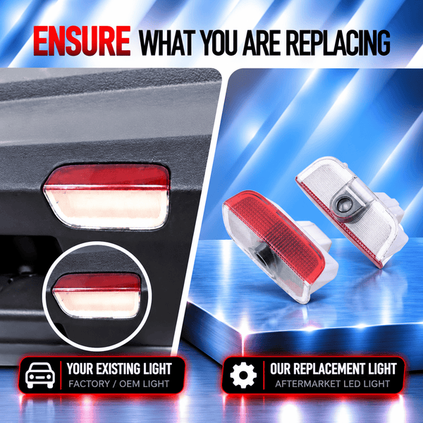 VOLKSWAGEN Volkswagen Atlas/Atlas Cross Sport/Teramont Premium Door Puddle Lights Various Designs 2017-2026