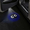 VOLKSWAGEN Volkswagen CC Premium Puddle Lights Multiple Designs 2009-2025 CC Word + Blue Dotted 1 Set - 2 Doors