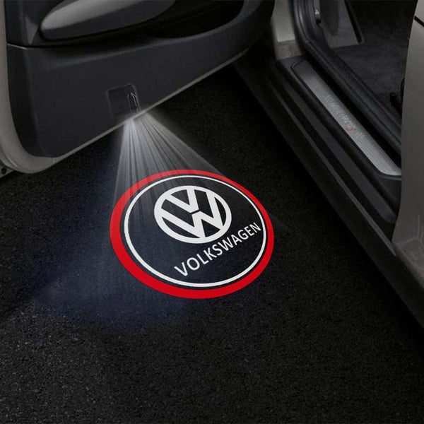 VOLKSWAGEN Volkswagen ID.4 Door Stick On Puddle Lights Multiple Designs 2021-2025 Volkswagen Logo 4 - 1 Set - 2 Doors