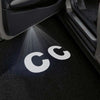 VOLKSWAGEN Volkswagen Lamando Premium Puddle Lights Multiple Designs 2014-2025 CC Word With White - 1 Set - 2 Doors