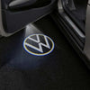 VOLKSWAGEN Volkswagen New Beetle Premium Puddle Lights Multiple Designs 1998-2025 Volkswagen Logo + White 1 Set - 2 Doors