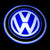 VOLKSWAGEN Volkswagen Passat B5 Premium Puddle Lights Multiple Designs 1997-2005 Volkswagen Logo + Ring 1 Set - 2 Doors / Volkswagen Passat B5 (3B) - 1997-2005