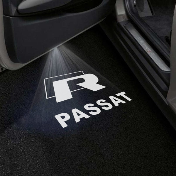 VOLKSWAGEN Volkswagen Passat B6/B7/B8/B9 Premium Puddle Lights Multiple Designs 2005-2025 R Overlay Passat Logo - 1 Set - 2 Doors