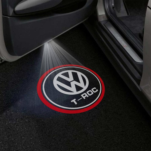 VOLKSWAGEN Volkswagen T-ROC Premium Puddle Lights Multiple Designs 2017-2025 T-ROC Logo 3 -1 Set - 2 Doors