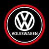 VOLKSWAGEN Volkswagen Touareg MK2 Premium Puddle Lights Multiple Designs 2010-2018 Volkswagen Logo + Toureg 2 - 1 Set - 2 Doors