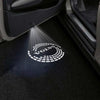 VOLVO Volvo EX40 Door Stick On Puddle Lights Multiple Designs 2018-2025 Volvo Word With Dotted Circle - 1 Set - 2 Doors